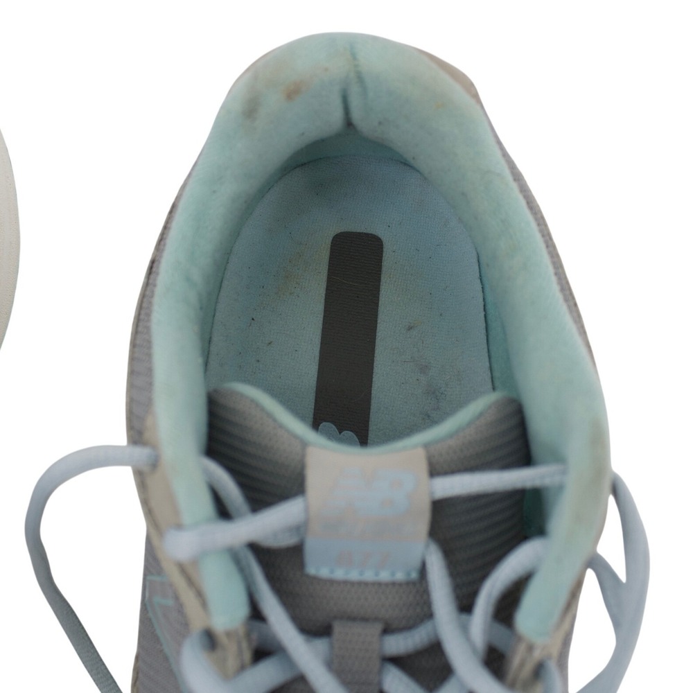 New Balance Size 9 Wide 877 Walking Shoes Grey Light Blue Suede Sneakers WW877SB - Picture 6 of 8